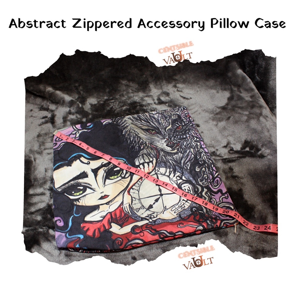 Abstract Anime Accent Pillow Case. See pics for Measurements. - Picture 3 of 4